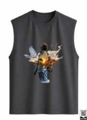 Surreal Explorer & Sunset Landscape Sleeveless Vest - Image 2