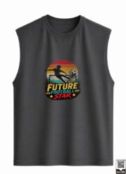 Future Football Star Retro Sunset Sleeveless Vest - Image 9