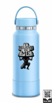 I Believe In Me Atlas Stone Stainless Steel Water Bottle - Image 3