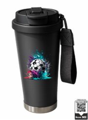 Vibrant Soccer Splash Stainless Steel Travel Mug - Image 2