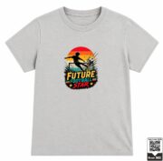 Kids Future Football Star Retro Graphic T-Shirt - Image 7