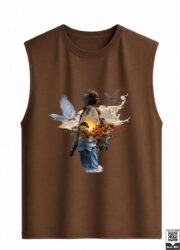 Surreal Explorer & Sunset Landscape Sleeveless Vest - Image 3