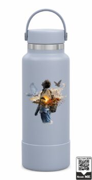 Surreal Sunset Traveler Double-Wall Stainless Steel Water Bottle - Image 2