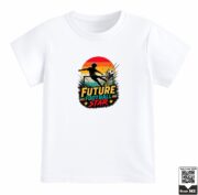 Kids Future Football Star Retro Graphic T-Shirt - Image 11