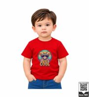 Stay Cool Retro Cat Kids T-Shirt - Image 4