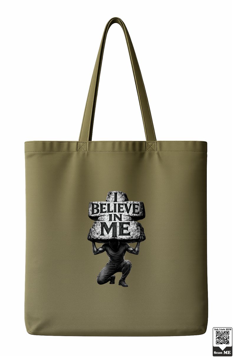 Group of 2 Objects (28) I Believe In Me Stone Lifter Tote Bag - Image 1