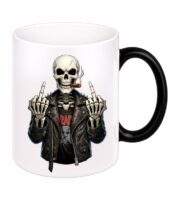 Rebel Skeleton Biker Heat-Changing Magic Coffee Mug - Image 3