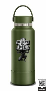 I Believe In Me Atlas Stone Stainless Steel Water Bottle - Image 4