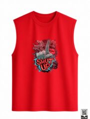 Shut Up Graffiti Hand & Lips Sleeveless Vest - Image 5