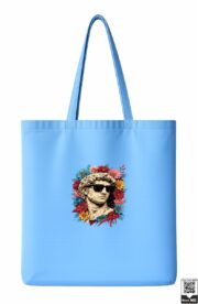 Cool Greek Statue With Sunglasses Floral Tote Bag - Image 2