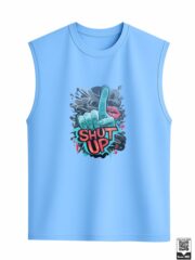 Shut Up Graffiti Hand & Lips Sleeveless Vest - Image 3