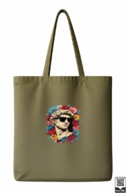 Cool Greek Statue With Sunglasses Floral Tote Bag - Image 3