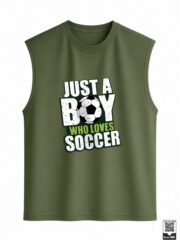 Just A Boy Who Loves Soccer Sleeveless Vest - Image 7