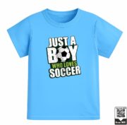 Kids Just A Boy Who Loves Soccer Graphic T-Shirt - Image 10