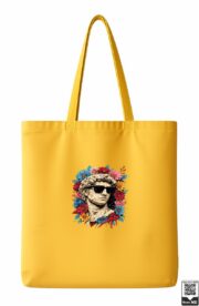 Cool Greek Statue With Sunglasses Floral Tote Bag - Image 8