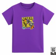 Kids Never Look Back Skater Skeleton Graphic T-Shirt - Image 2