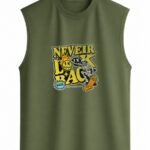 Never Look Back Skater Skeleton Sleeveless Vest