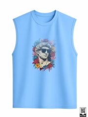 Greek Statue Floral Sunglasses Sleeveless Vest - Image 6