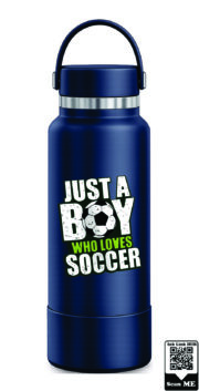 Just A Boy Who Loves Soccer Stainless Steel Water Bottle - Image 6