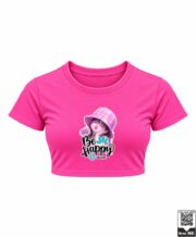Be Happy Bucket Hat Girl Crop Top - Image 4