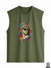 Greek Statue Floral Sunglasses Sleeveless Vest - Image 8