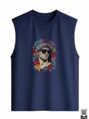 Greek Statue Floral Sunglasses Sleeveless Vest