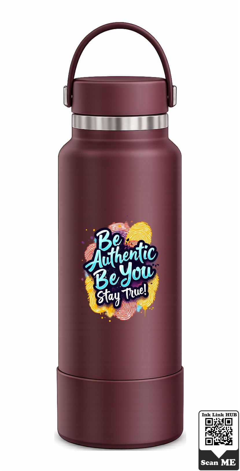Group of 2 Objects (55) Be Authentic Be You Stay True Stainless Steel Water Bottle - Image 1