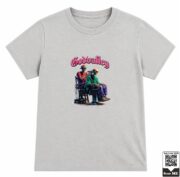 Kids Godvalley Skeleton Barber Graphic T-Shirt - Image 6