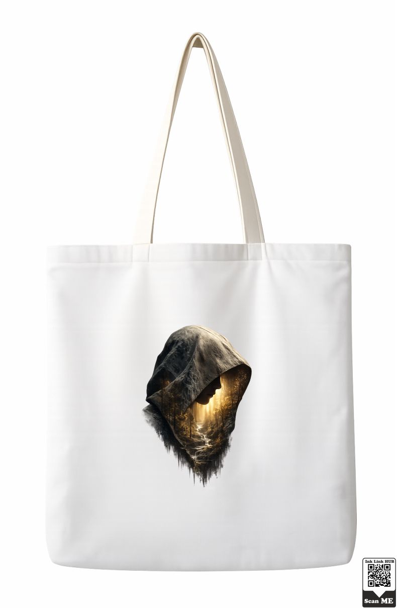 Group of 2 Objects (62) Hooded Forest Double Exposure Tote Bag - Image 1