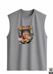 Rebellious Rap Icon Collage Sleeveless Vest