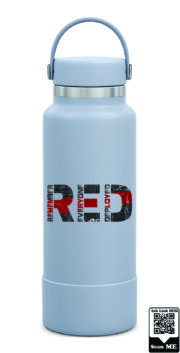 Remember Everyone Deployed RED Stainless Steel Water Bottle - Image 2