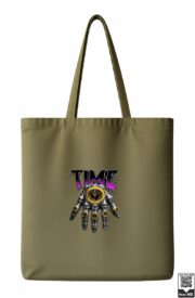 Time Skeleton Hand Clock Graphic Tote Bag - Image 3