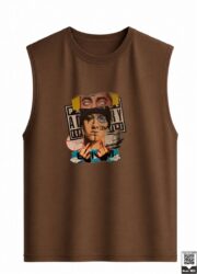 Rebellious Rap Icon Collage Sleeveless Vest - Image 4