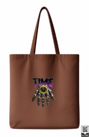 Time Skeleton Hand Clock Graphic Tote Bag - Image 4