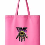 Time Skeleton Hand Clock Graphic Tote Bag