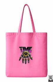 Time Skeleton Hand Clock Graphic Tote Bag