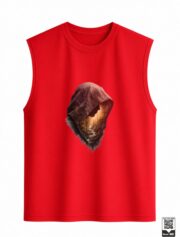 Hooded Forest Silhouette Sleeveless Vest - Image 3