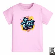 Kids Be Authentic Motivational Graphic T-Shirt