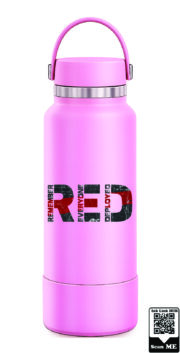 Remember Everyone Deployed RED Stainless Steel Water Bottle - Image 7