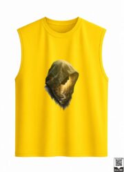Hooded Forest Silhouette Sleeveless Vest - Image 4