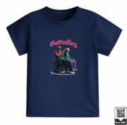 Kids Godvalley Skeleton Barber Graphic T-Shirt - Image 7