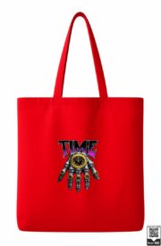 Time Skeleton Hand Clock Graphic Tote Bag - Image 8