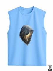 Hooded Forest Silhouette Sleeveless Vest - Image 5