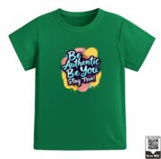 Kids Be Authentic Motivational Graphic T-Shirt - Image 5