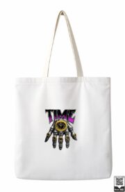 Time Skeleton Hand Clock Graphic Tote Bag - Image 9