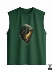 Hooded Forest Silhouette Sleeveless Vest - Image 6