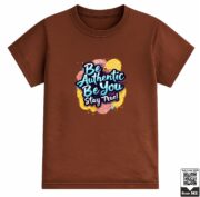 Kids Be Authentic Motivational Graphic T-Shirt - Image 6
