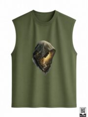 Hooded Forest Silhouette Sleeveless Vest - Image 7
