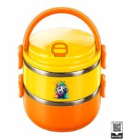 Splatter Football Art Insulated Double-Layer Lunch Box - Image 2