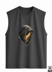 Hooded Forest Silhouette Sleeveless Vest - Image 9